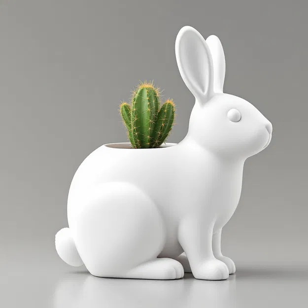 Chậu hoa hình chú thỏ – Ý tưởng quà tặng tuyệt vời - Image 1