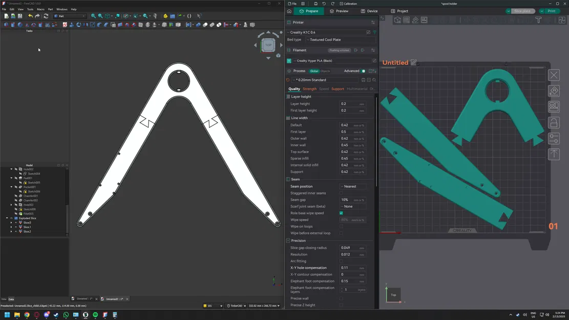 Giá đỡ cuộn nhựa trên nóc Creality K1C (có cảm biến báo hết nhựa) - Image 4