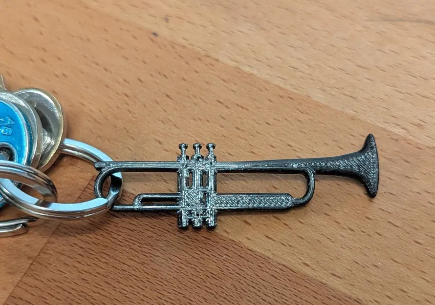 Móc khóa hình kèn Trumpet in 3D độc đáo - Image 1