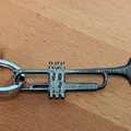 Móc khóa hình kèn Trumpet in 3D độc đáo - Thumbnail 1