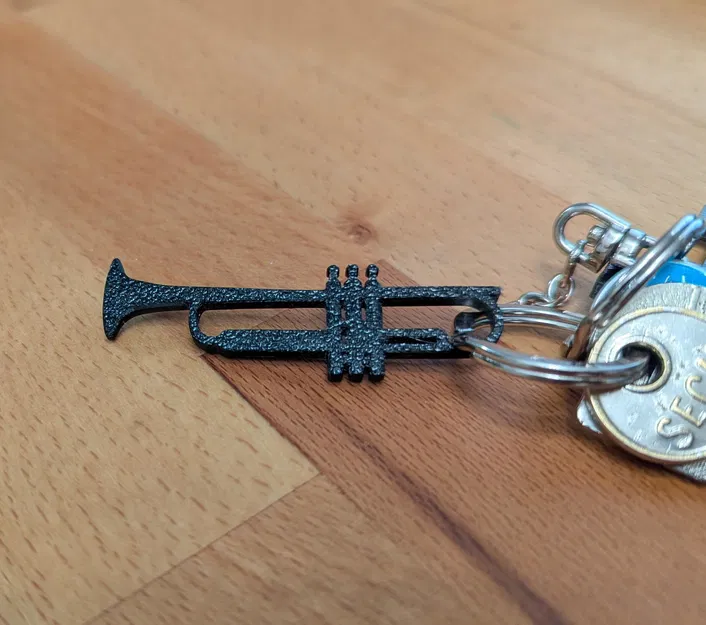 Móc khóa hình kèn Trumpet in 3D độc đáo - Image 2