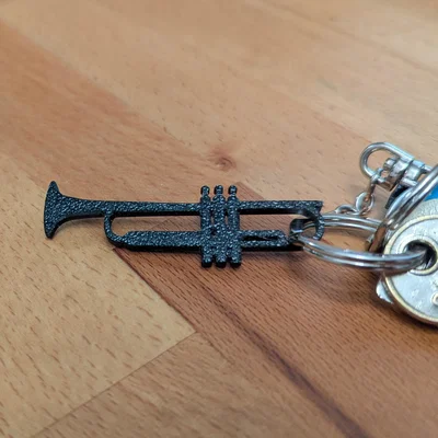Móc khóa hình kèn Trumpet in 3D độc đáo
