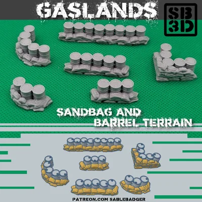 Gaslands - Địa hình bao cát và thùng phuy