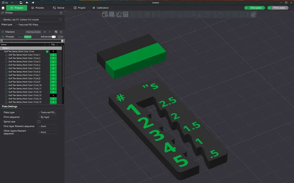 Dụng cụ căn chỉnh độ cao Golf Tee (đơn vị inch) - Image 3