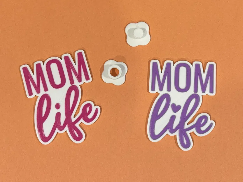 Charm "Mom Life" trang trí túi Bogg - Image 2