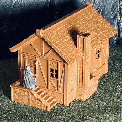 Nhà Trung Cổ RPG Dạng Module - Địa hình D&D Tối ưu cho in FDM