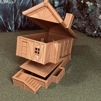 Nhà Trung Cổ RPG Dạng Module - Địa hình D&D Tối ưu cho in FDM