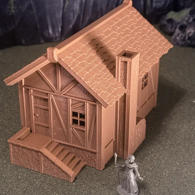 Nhà Trung Cổ RPG Dạng Module - Địa hình D&D Tối ưu cho in FDM - Image 7