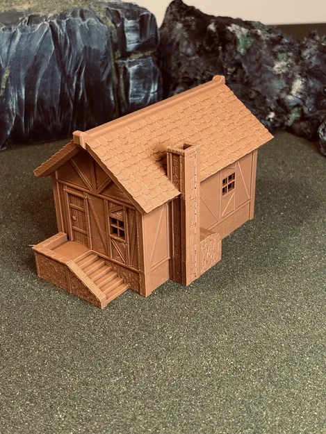 Nhà Trung Cổ RPG Dạng Module - Địa hình D&D Tối ưu cho in FDM - Image 24