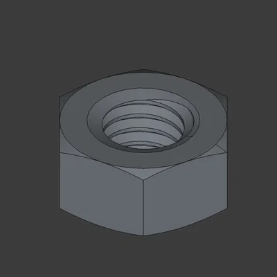 Bộ file 3D đai ốc chuẩn ISO 4032 đa dạng kích thước từ M1.6 đến M64