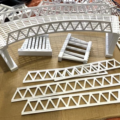 Cầu thép và bê tông tỉ lệ N-Scale - Dành cho hai làn ray