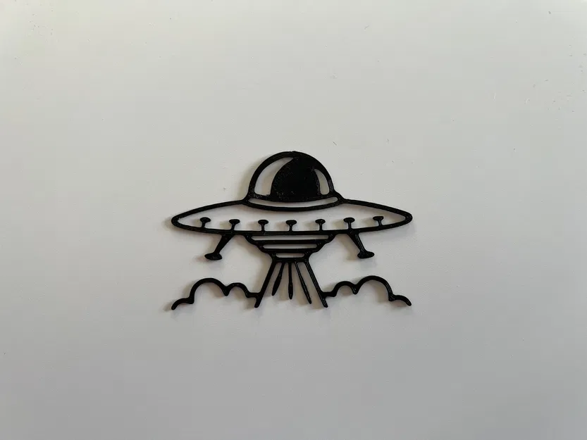 Alien Wall Art #3 - Trang trí tường hình đĩa bay - Image 1