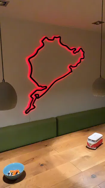 Mô hình treo tường Silhouette đường đua Nürburgring - Image 12