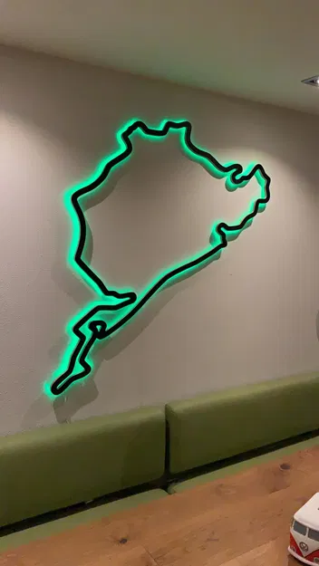 Mô hình treo tường Silhouette đường đua Nürburgring - Image 14