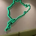 Mô hình treo tường Silhouette đường đua Nürburgring - Thumbnail 14