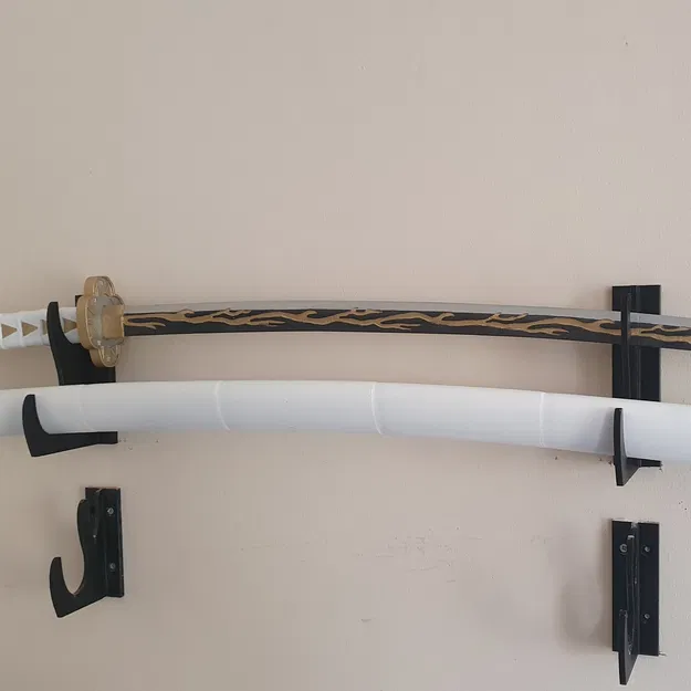 Giá treo kiếm gắn tường (Wall Sword Holder) in 3D chắc chắn, tiện lợi - Image 1