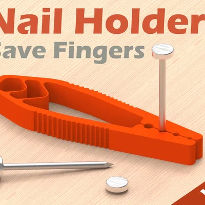 Dụng cụ kẹp giữ đinh an toàn Nail Holder V2 in 3D