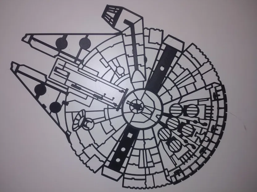 Mô hình treo tường tàu Millennium Falcon Star Wars in 3D đẹp mắt - Image 1