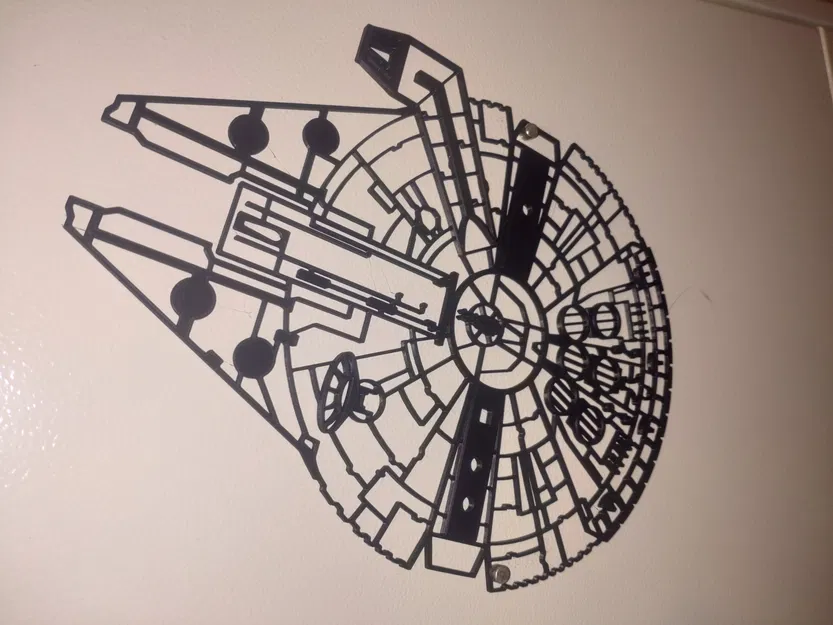 Mô hình treo tường tàu Millennium Falcon Star Wars in 3D đẹp mắt - Image 2