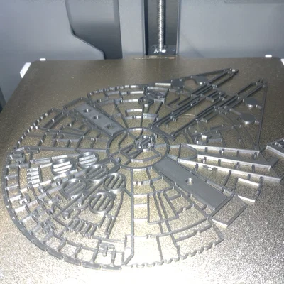 Mô hình treo tường tàu Millennium Falcon Star Wars in 3D đẹp mắt