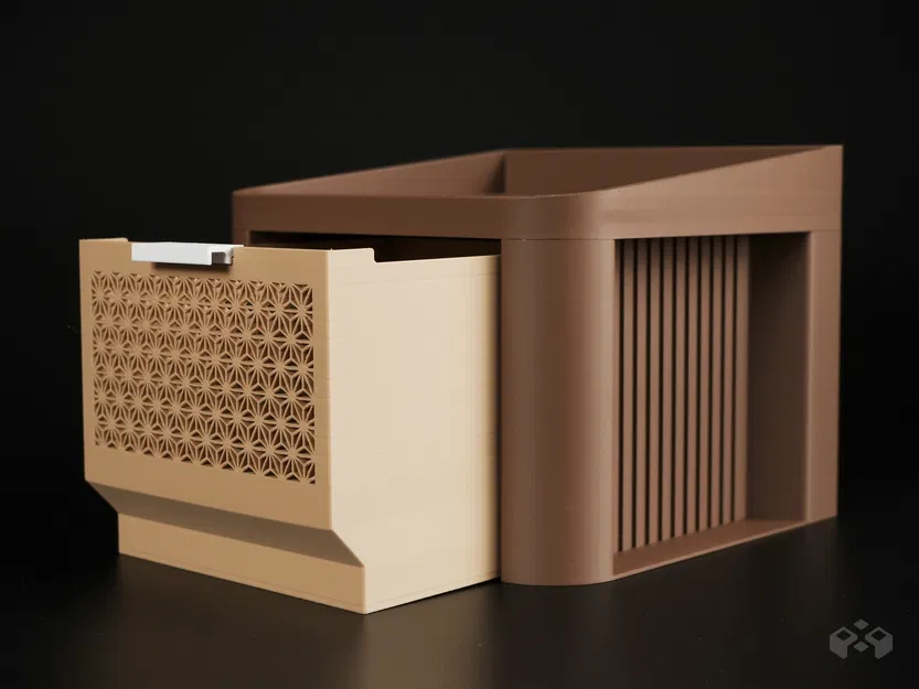 Đôn Hộc Kéo Họa Tiết Kumiko Cho iPad / Giá Đỡ Tablet - Image 2