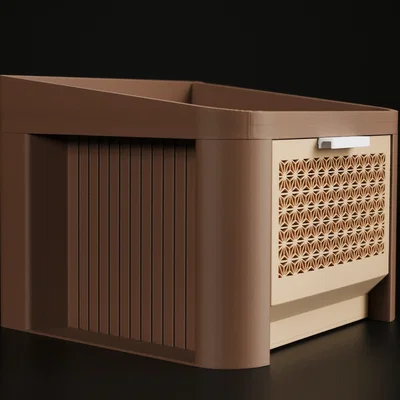 Đôn Hộc Kéo Họa Tiết Kumiko Cho iPad / Giá Đỡ Tablet