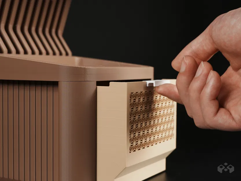 Đôn Hộc Kéo Họa Tiết Kumiko Cho iPad / Giá Đỡ Tablet - Image 5