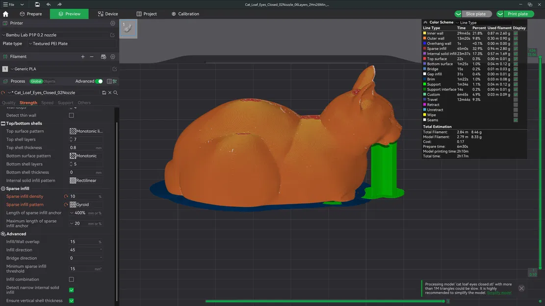Mô hình Mèo nằm dáng bánh mì (Cat Loaf - Mắt nhắm) - Image 5