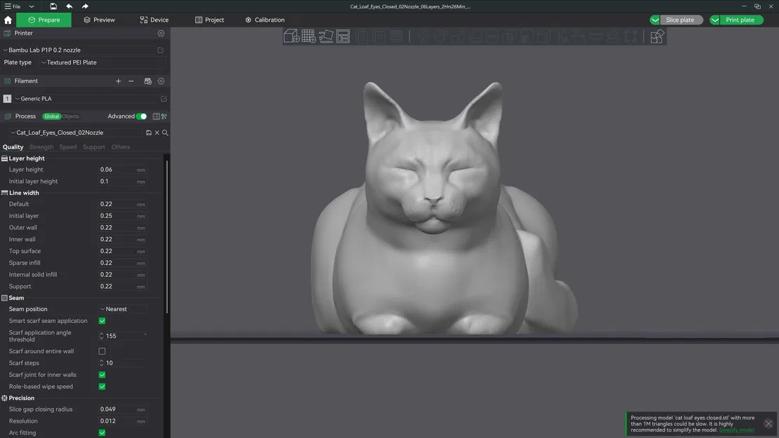 Mô hình Mèo nằm dáng bánh mì (Cat Loaf - Mắt nhắm) - Image 6