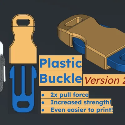 Khóa nhựa Plastic Buckle v2: (Chịu lực gấp đôi)