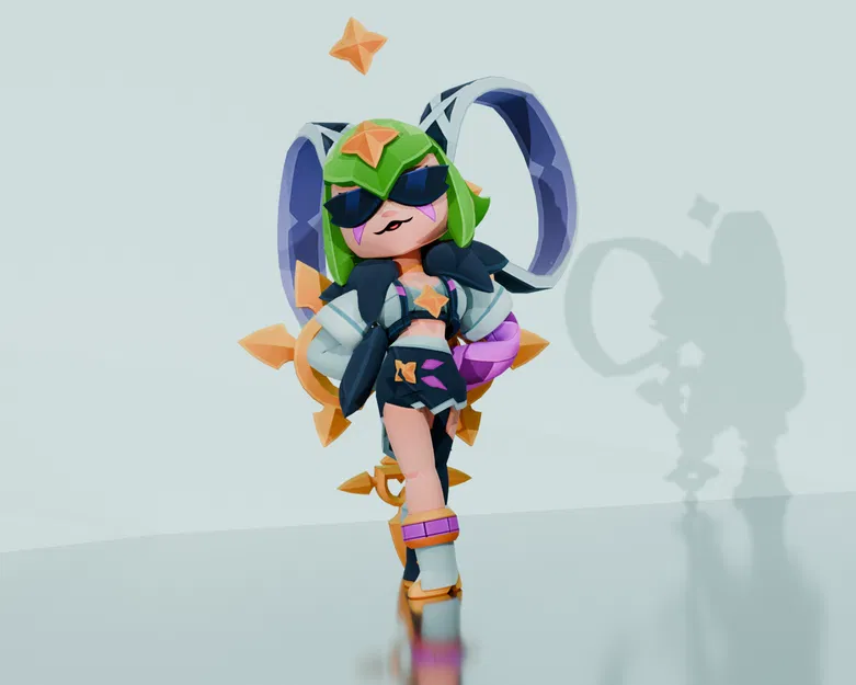 Mô hình 3D Melodie trong Brawl Stars - Tùy chọn trang phục đa dạng - Image 1