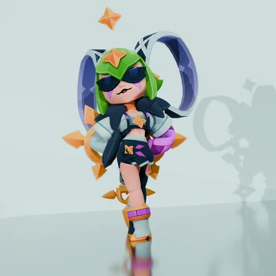 Mô hình 3D Melodie trong Brawl Stars - Tùy chọn trang phục đa dạng