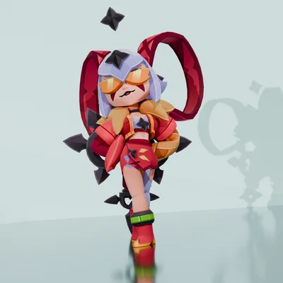 Mô hình 3D Melodie trong Brawl Stars - Tùy chọn trang phục đa dạng