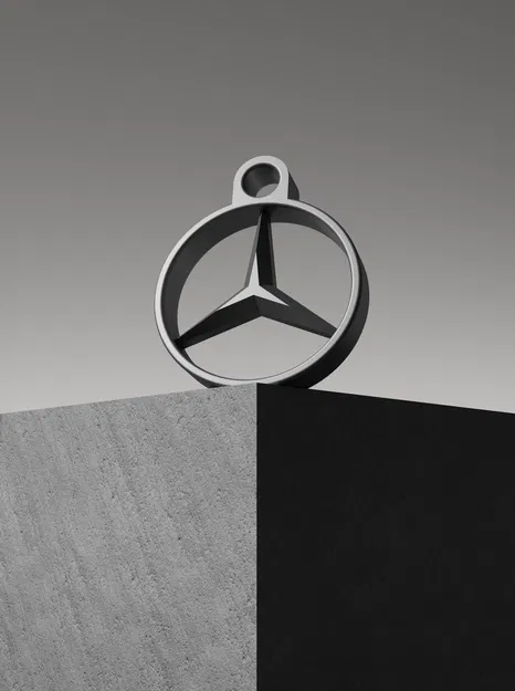 Móc khóa logo Mercedes-Benz in 3D nhỏ gọn, tinh tế - Image 1