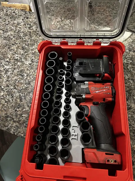 Khay đựng bộ đầu tuýp 43pc và máy M18 Stubby cho Milwaukee Packout - Image 1