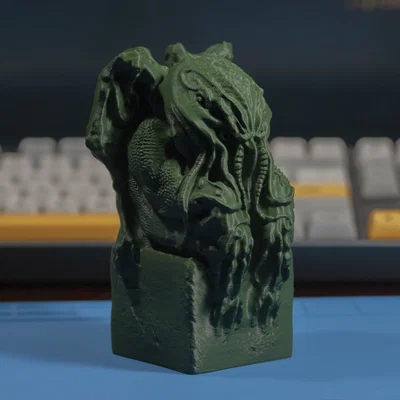 Mô hình tượng thần Cthulhu trên bệ đá - Đồ trang trí in 3D độc đáo