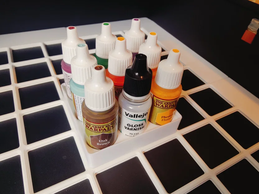 Khay đựng màu vẽ 9 lọ (Vallejo/Army Painter) hệ Gridfinity 2x2 - Image 1