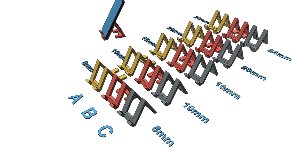 Mẫu đế dựng điện thoại 3D đa năng, in nhanh không cần support - Image 1