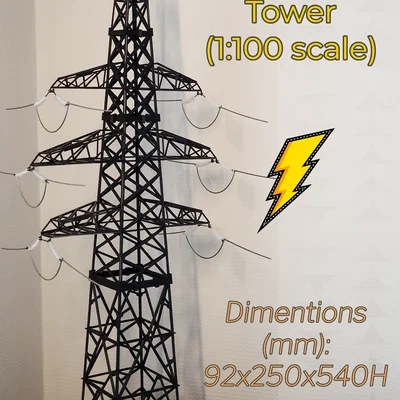 Mô hình Trụ điện cao thế (High-Voltage Tower)