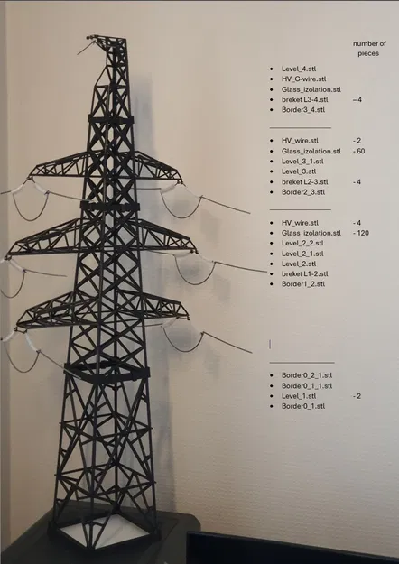 Mô hình Trụ điện cao thế (High-Voltage Tower) - Image 2