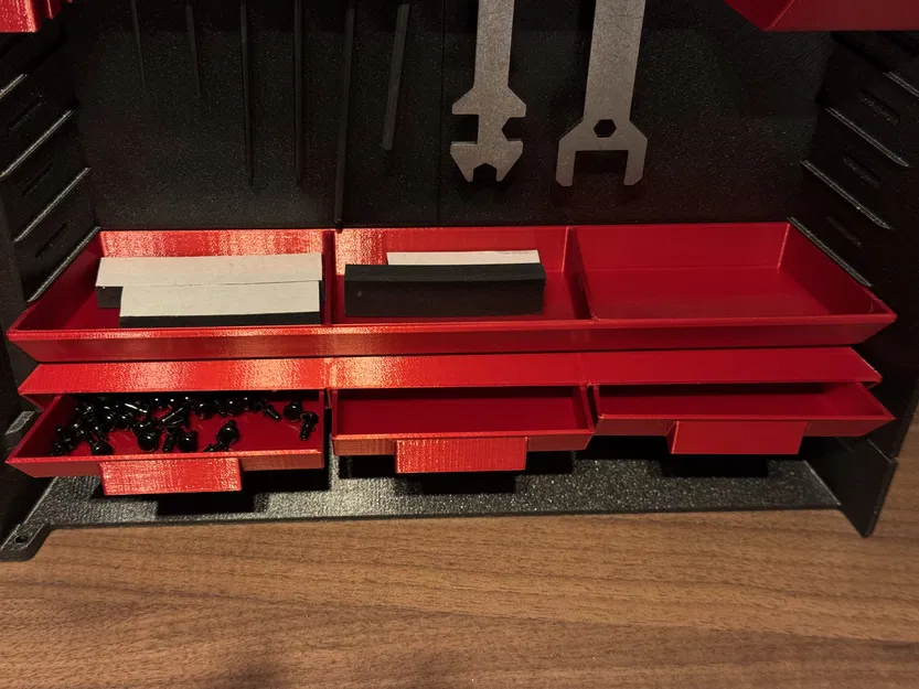 Khay đựng 3 ngăn kéo nhỏ cho Prusa Core One Side Storage - Image 3