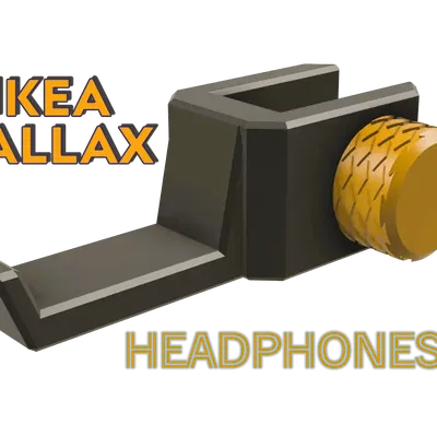 Giá treo tai nghe gắn kệ đứng [Ikea Kallax] [Dễ in] [Nhiều tùy chọn]