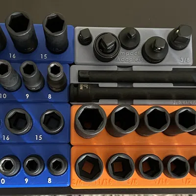 Khay giữ đầu khẩu Quinn 3/8 inch (Gridfinity Socket Holders)