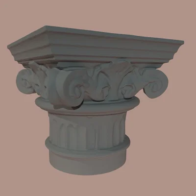 Mẫu 3D đầu cột kiến trúc Hy Lạp cổ đại trang trí CNC
