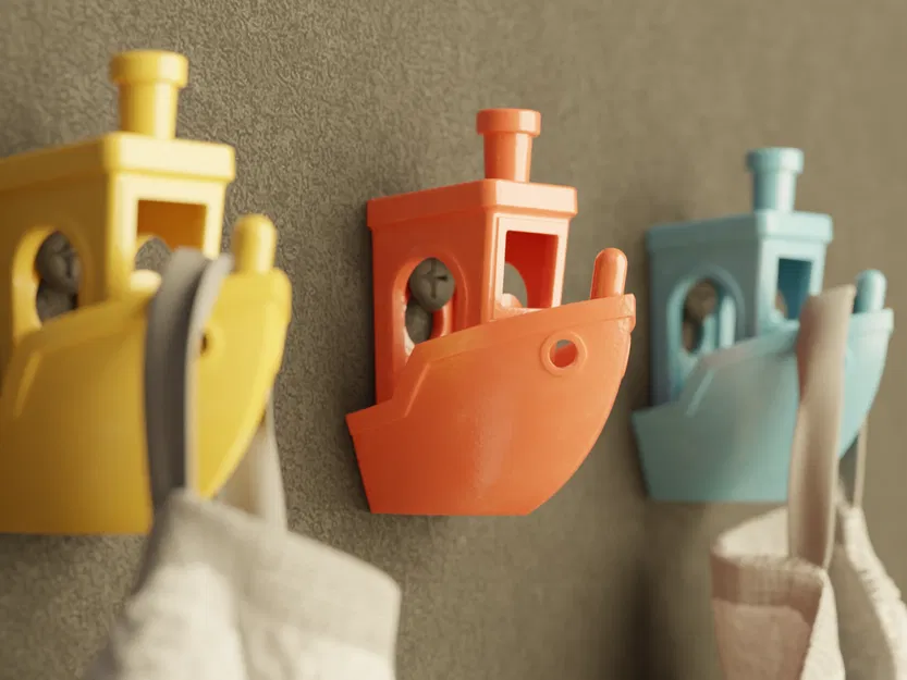 Móc treo đồ hình tàu Benchy (Hooky Benchy) tiện lợi bằng in 3D - Image 1