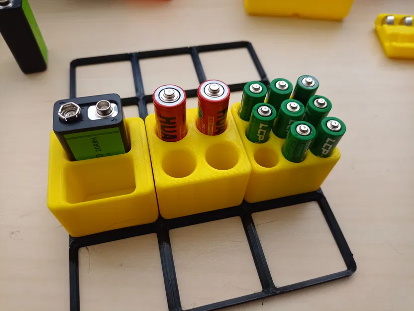 Bộ khay lưu trữ pin Gridfinity 1x1 tiện dụng cho mọi không gian - Image 1