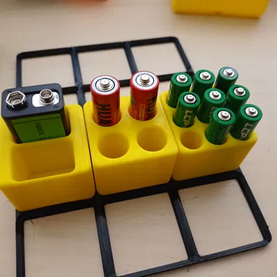 Bộ khay lưu trữ pin Gridfinity 1x1 tiện dụng cho mọi không gian