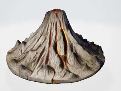 Mô hình núi lửa Volcano in 3D ấn tượng - Image 1