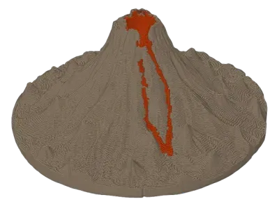 Mô hình núi lửa Volcano in 3D ấn tượng - Image 2