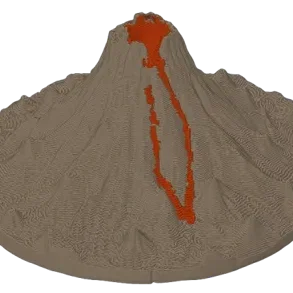 Mô hình núi lửa Volcano in 3D ấn tượng